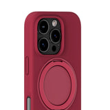 iPhone 16 Pro Holdit Silikone Stand Cover - Red Velvet