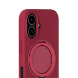 iPhone 16 Holdit Silikone Stand Cover - Red Velvet