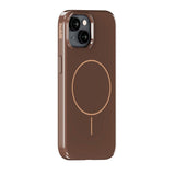 iPhone 16e / 15 / 14 / 13 Holdit Mono Case - MagSafe Kompatibel - Chocolate / Beige