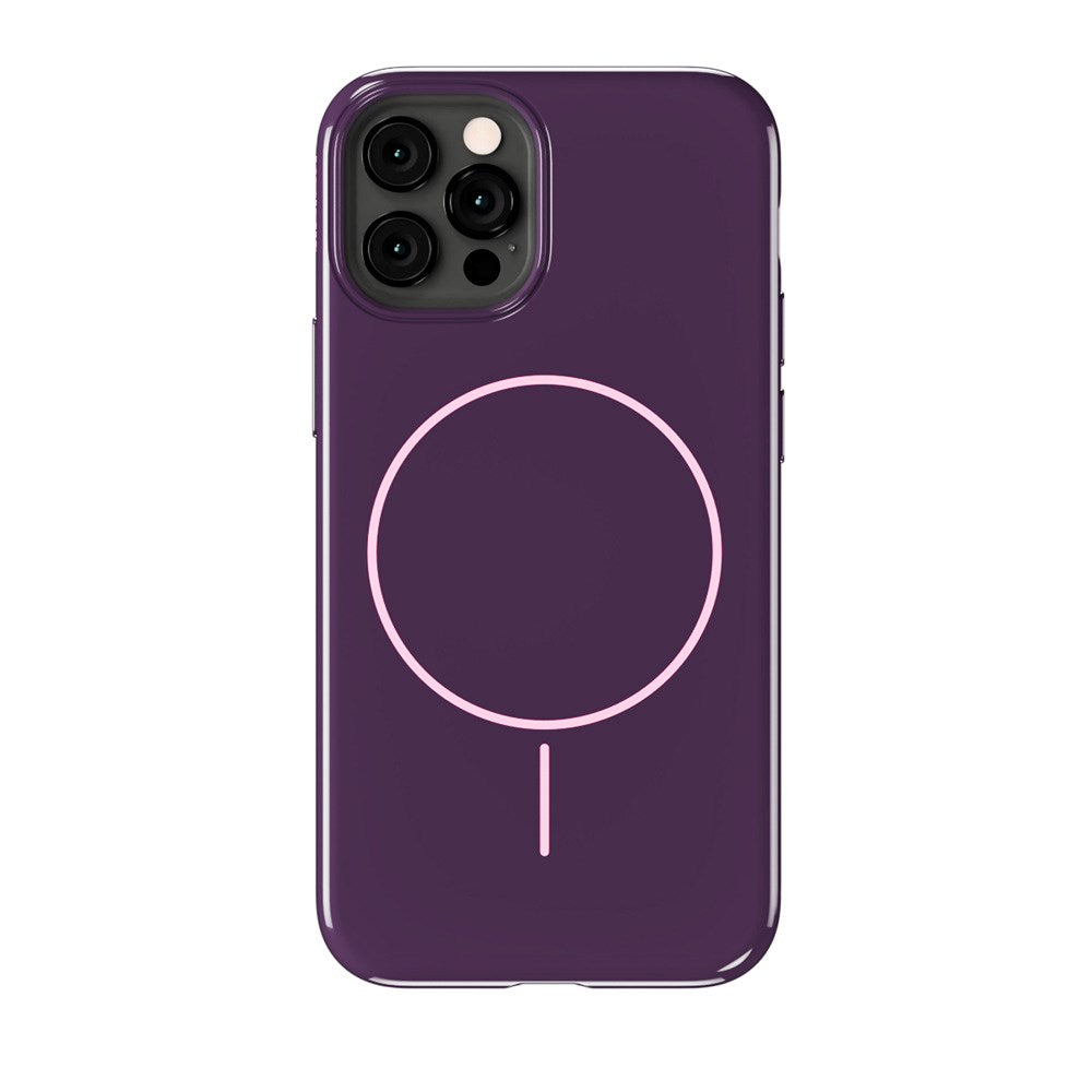 iPhone 12 / 12 Pro Holdit Mono Case - MagSafe Kompatibel - Deep Plum / Pink