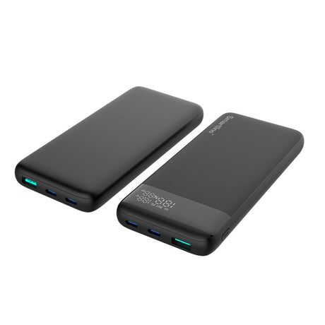 Smartline 20W Powerbank - 10.000mAh - PD / QC3.0 - LED-Display - Sort