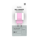 Smartline Vægoplader m. 1 x USB-C - 20W - Lyserød