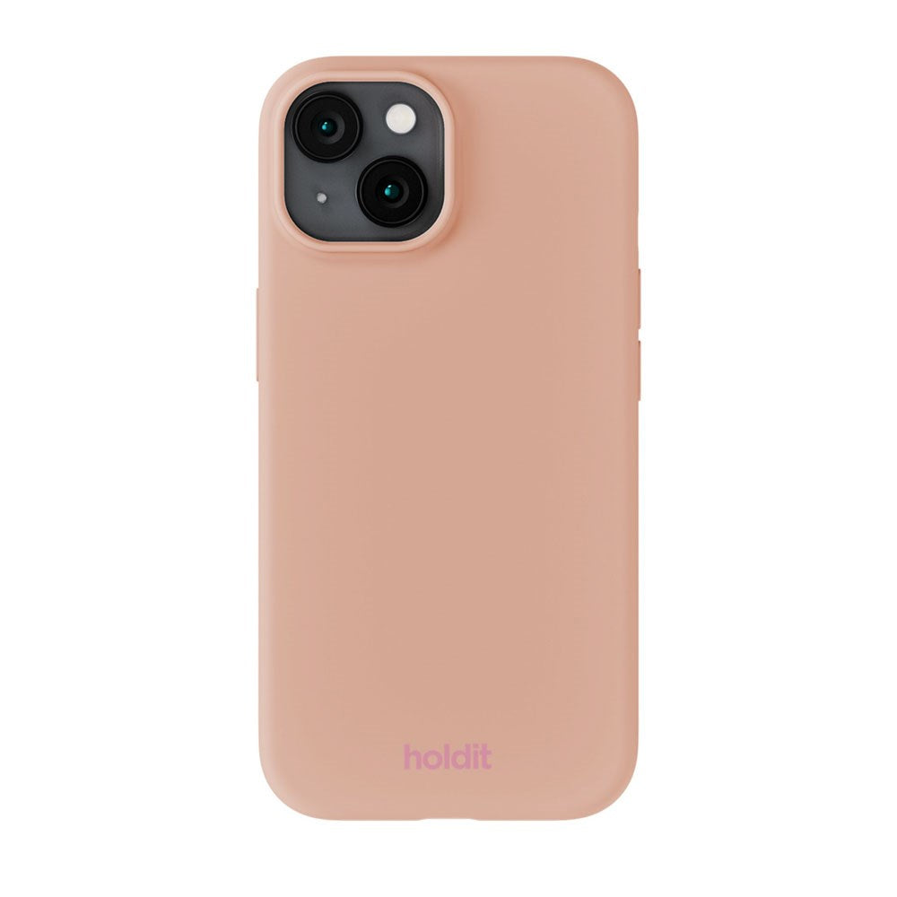 iPhone 15 Holdit Soft Touch Silikone Mobil Cover - Bare Pink