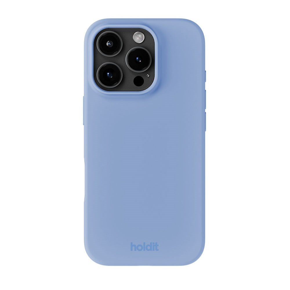iPhone 16 Pro Holdit Soft Touch Silikone Mobil Cover - Soft Cobalt