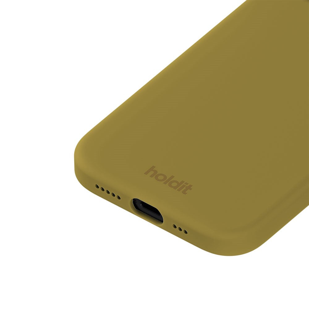 iPhone 14 / 13 Holdit Soft Touch Silikone Mobil Cover - Warm Olive