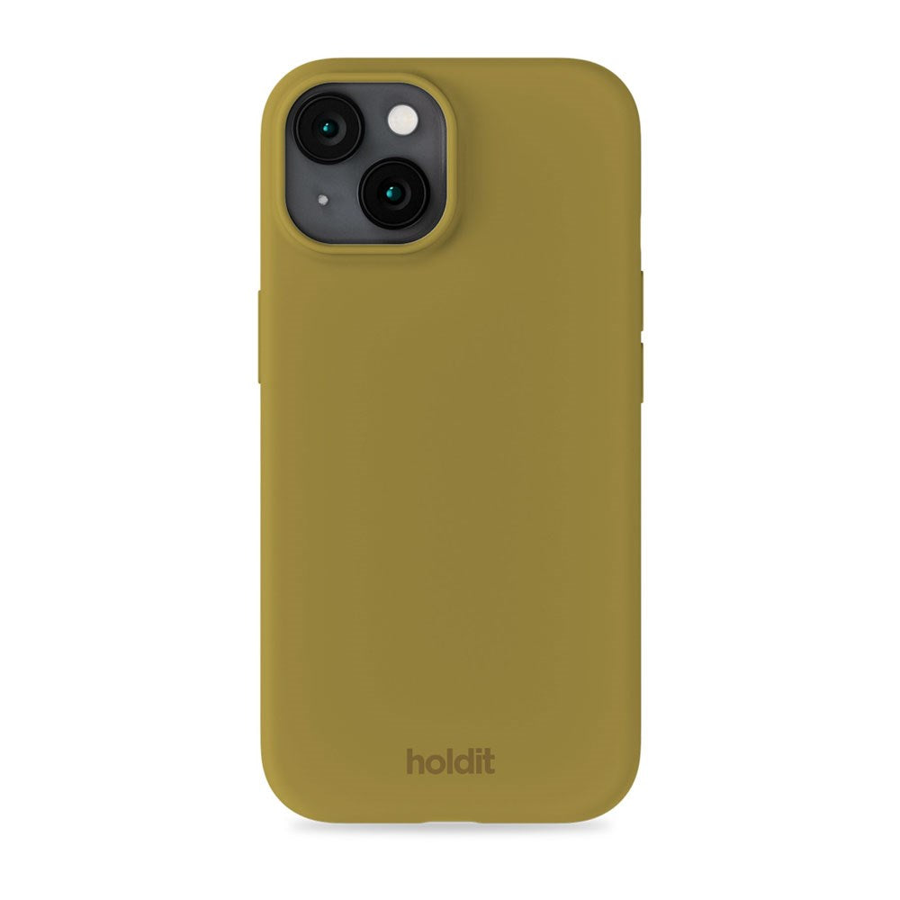 iPhone 15 Holdit Soft Touch Silikone Mobil Cover - Warm Olive