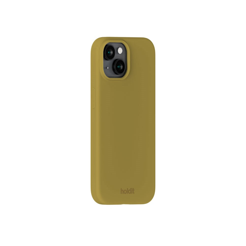 iPhone 15 Holdit Soft Touch Silikone Mobil Cover - Warm Olive
