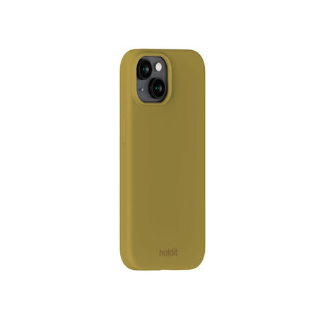 iPhone 15 Holdit Soft Touch Silikone Mobil Cover - Warm Olive