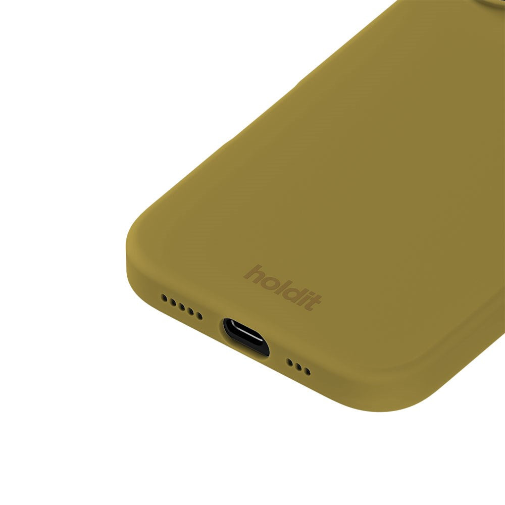 iPhone 16 Holdit Soft Touch Silikone Mobil Cover - Warm Olive