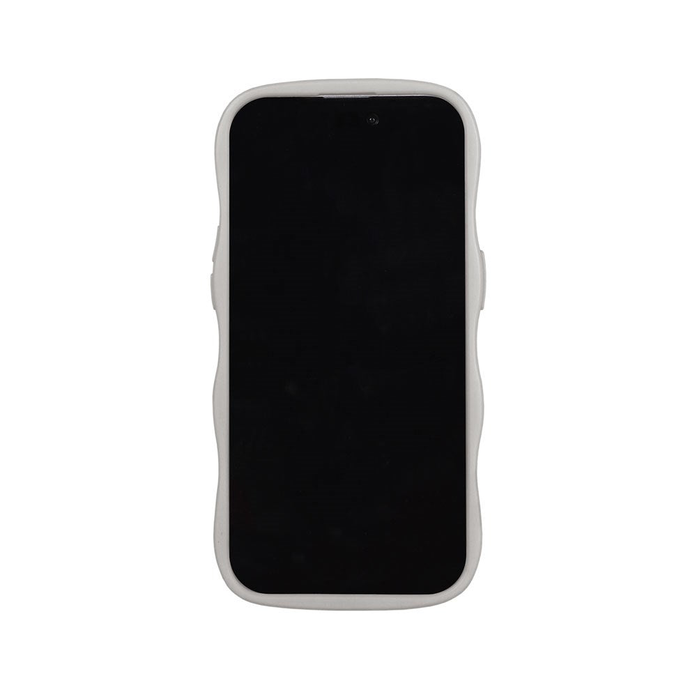 iPhone 17e / 16e / 15 / 14 / 13 Holdit Wavy Cover - Wool Grey / Transparent