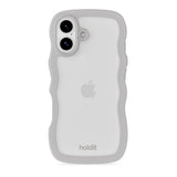 iPhone 17 Holdit Wavy Cover - Wool Grey / Transparent