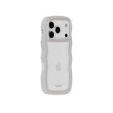 iPhone 17 Pro Holdit Wavy Cover - Wool Grey / Transparent