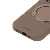 iPhone 16 Holdit Silikone Stand Cover - Mocha Brown