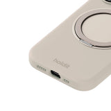 iPhone 16 Holdit Silikone Stand Cover - Light Beige