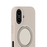 iPhone 16 Holdit Silikone Stand Cover - Light Beige