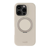 iPhone 16 Pro Holdit Silikone Stand Cover - Light Beige