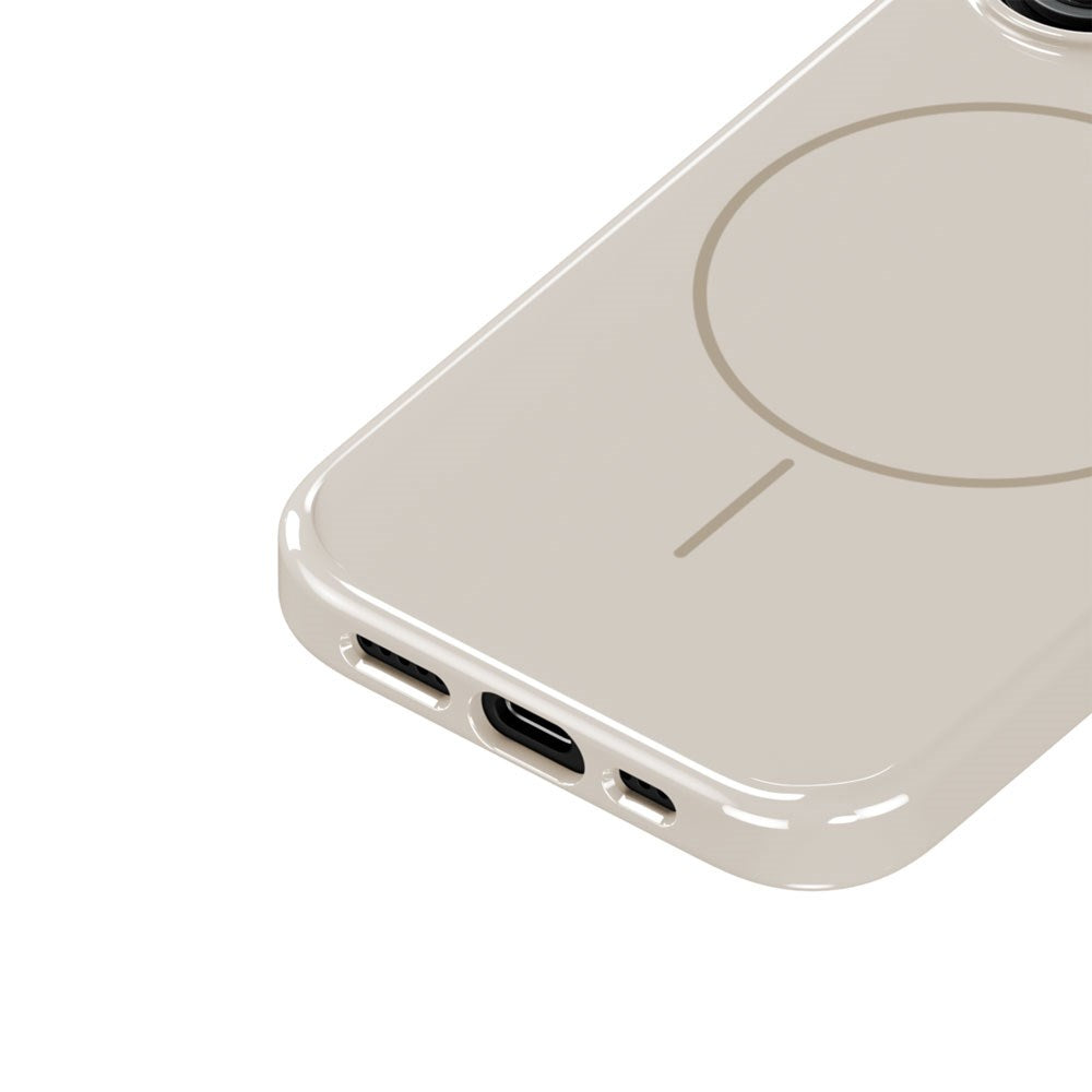 iPhone 16 Holdit Mono Cover - MagSafe Kompatibel - Light Beige / Beige