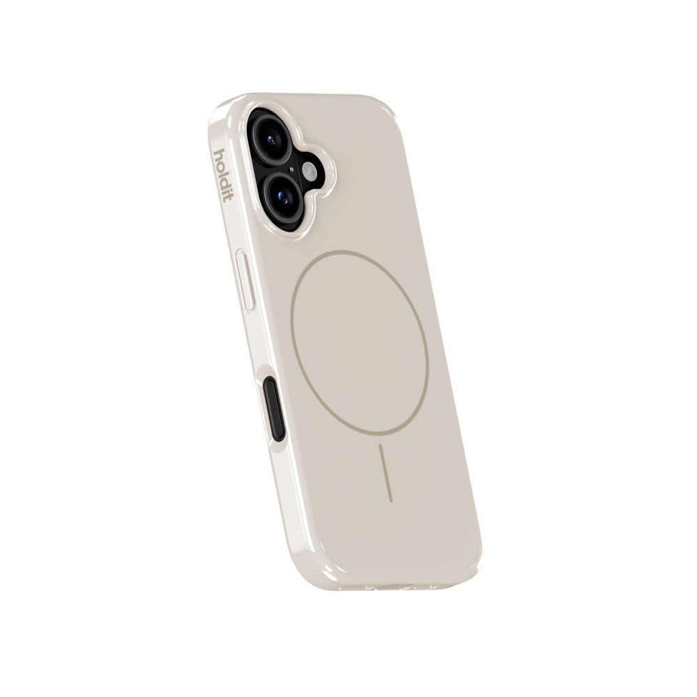 iPhone 16 Holdit Mono Cover - MagSafe Kompatibel - Light Beige / Beige