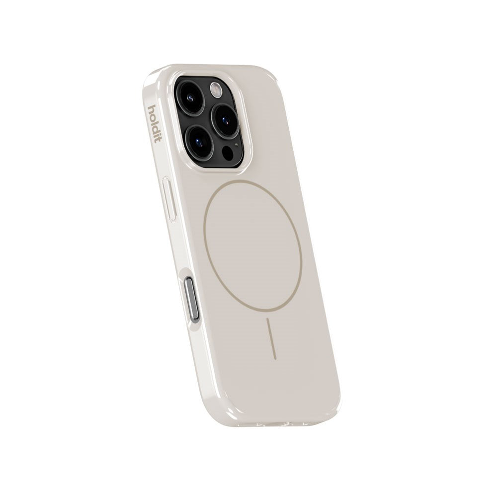 iPhone 16 Pro Holdit Mono Cover - MagSafe Kompatibel - Light Beige / Beige