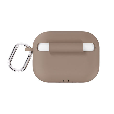 Apple AirPods Pro (3. Gen.) Holdit Silicone Cover m. Karabinhage - Mocha Brown