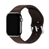 Apple Watch (38/40/SE/41/42mm) Holdit Silikone Rem m. Spændelukning - Chocolate