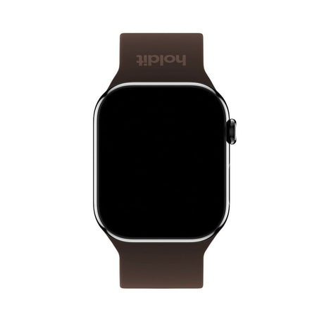 Apple Watch (38/40/SE/41/42mm) Holdit Silikone Rem m. Spændelukning - Chocolate