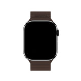 Apple Watch (42/44/SE/45/46/49mm) Holdit Silikone Rem m. Magnetlukning - Chocolate / Black