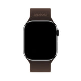 Apple Watch (42/44/SE/45/46/49mm) Holdit Silikone Rem m. Spændelukning - Chocolate