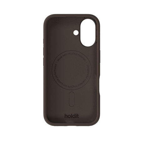 iPhone 16 Holdit Soft Touch MagSafe Silikone Mobil Cover - Chocolate