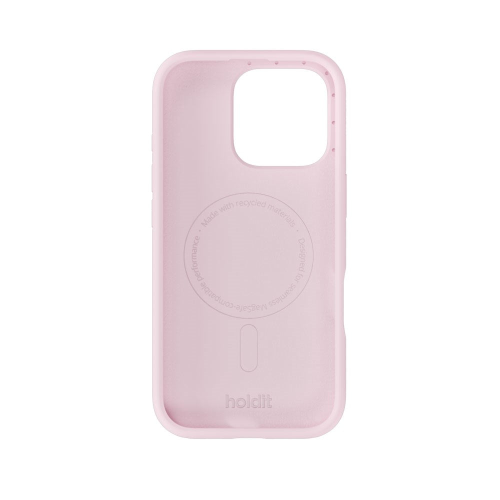 iPhone 16 Pro Holdit Soft Touch MagSafe Silikone Mobil Cover - Pale Pink