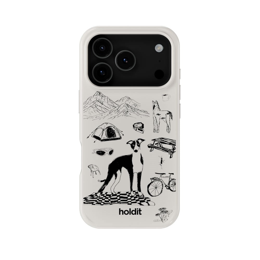 iPhone 18 Pro Max / 17 Pro Max Holdit Graphic Print Cover - Wool Gray