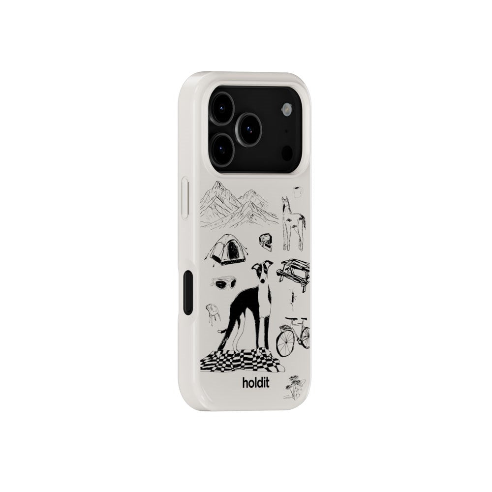 iPhone 18 Pro Max / 17 Pro Max Holdit Graphic Print Cover - Wool Gray