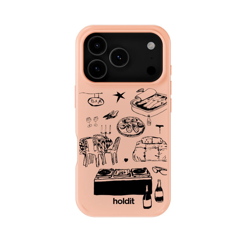 iPhone 18 Pro Max / 17 Pro Max Holdit Graphic Print Cover - Bare Pink