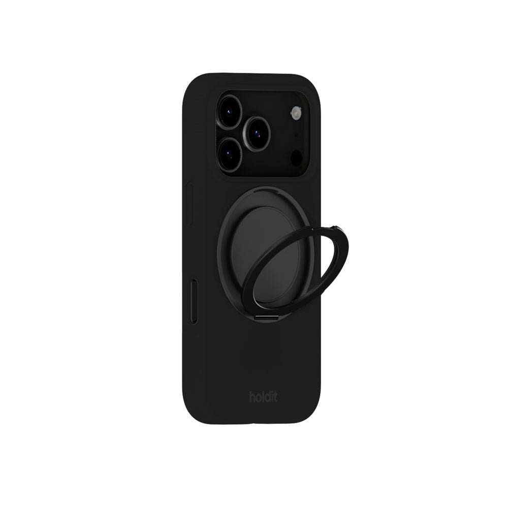 iPhone 18 Pro / 17 Pro Holdit Silikone Stand Cover - Black