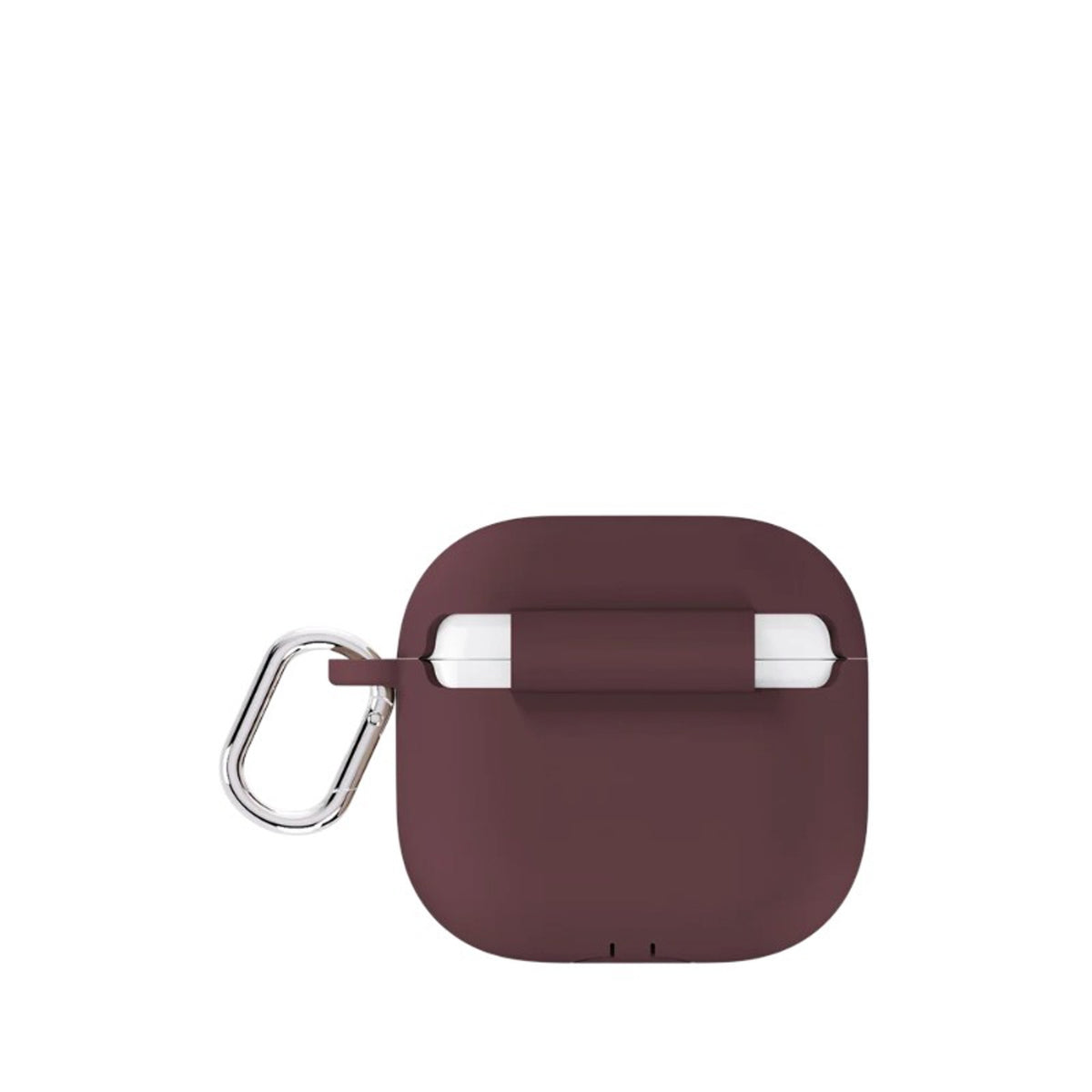 Apple AirPods (5. & 4. Gen.) Holdit Silicone Cover m. Karabinhage - Bordeaux