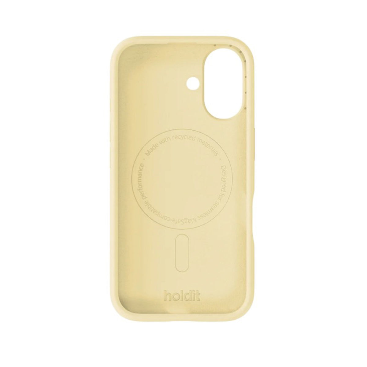 iPhone 16 Holdit Soft Touch MagSafe Silikone Mobil Cover - Butter Yellow
