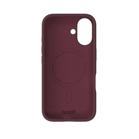 iPhone 16 Holdit Soft Touch MagSafe Silikone Mobil Cover - Bordeaux