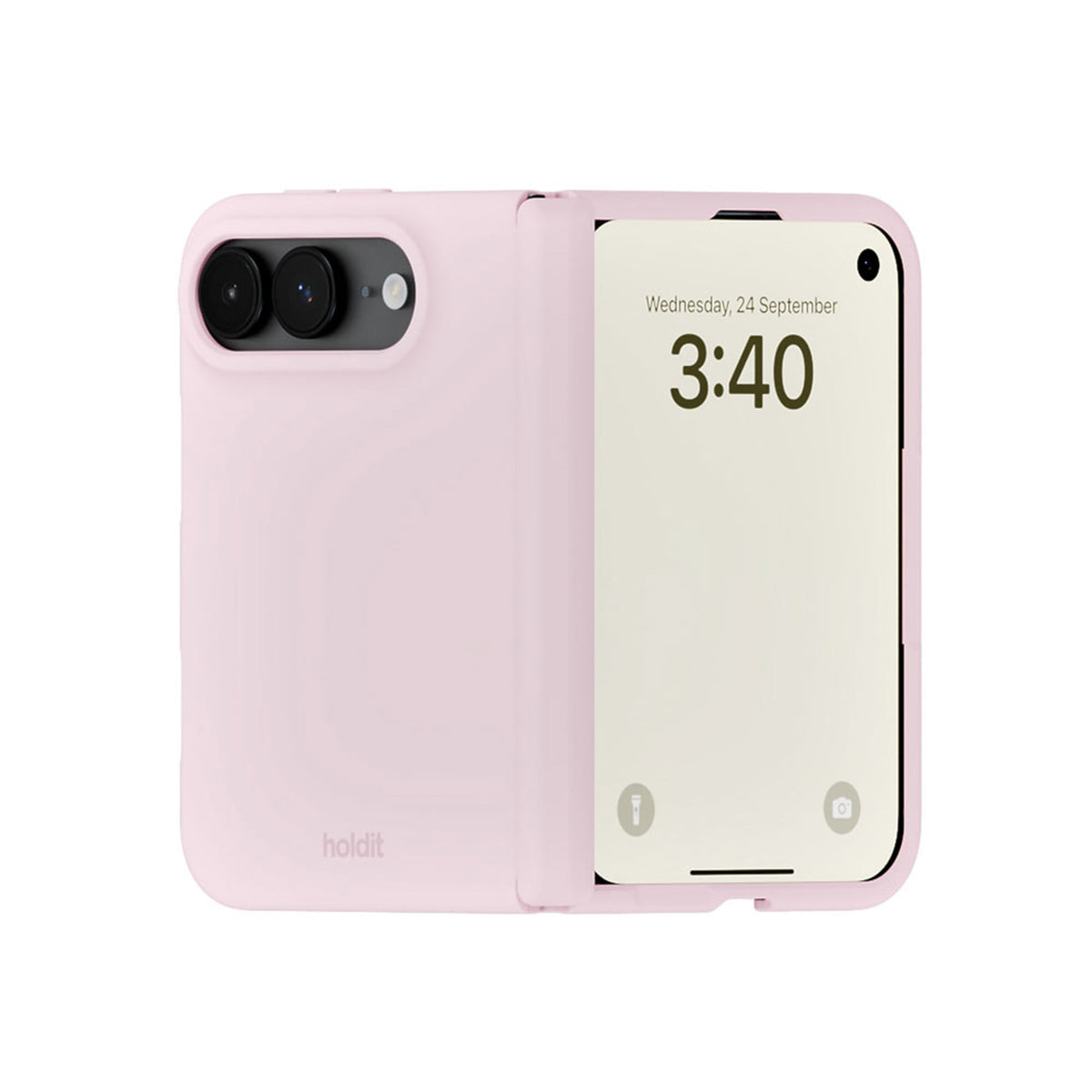 iPhone Duo Holdit Soft Touch Silikone Cover - Pale Pink