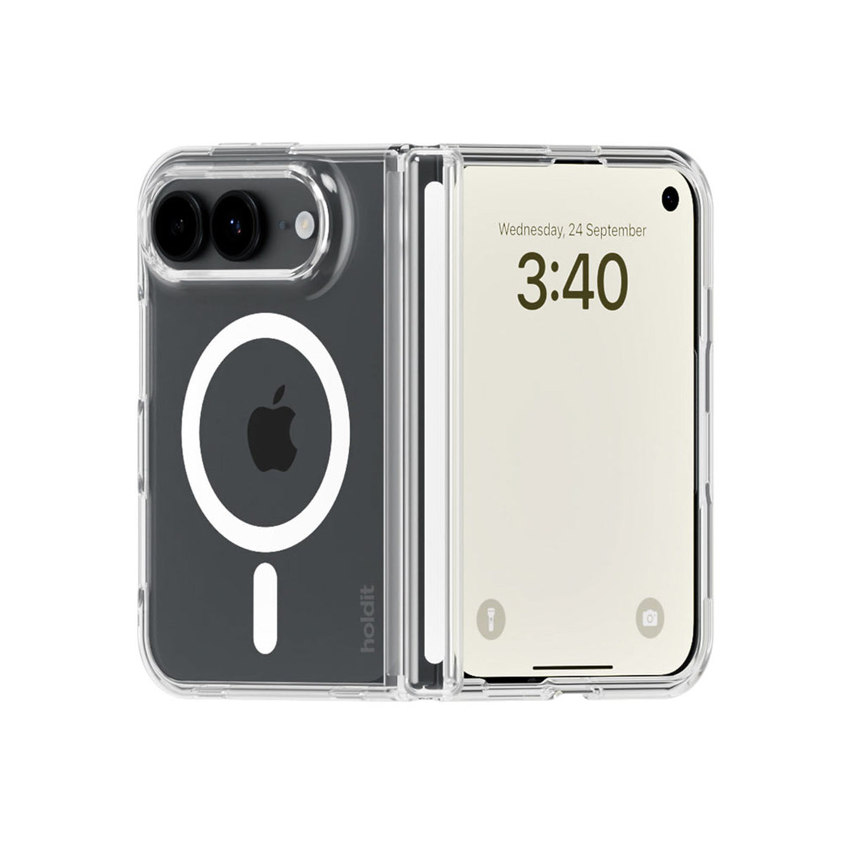 iPhone Duo Holdit Transparent Cover - MagSafe Kompatibel - Transparent