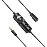 BOYA BY-M1 6m Clip-On Mikrofon m. 3.5mm Minijack - Sort