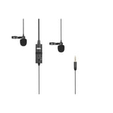 BOYA BY-M1DM Dobbelt Mikrofon - 3.5mm Minijack - 4m - Sort