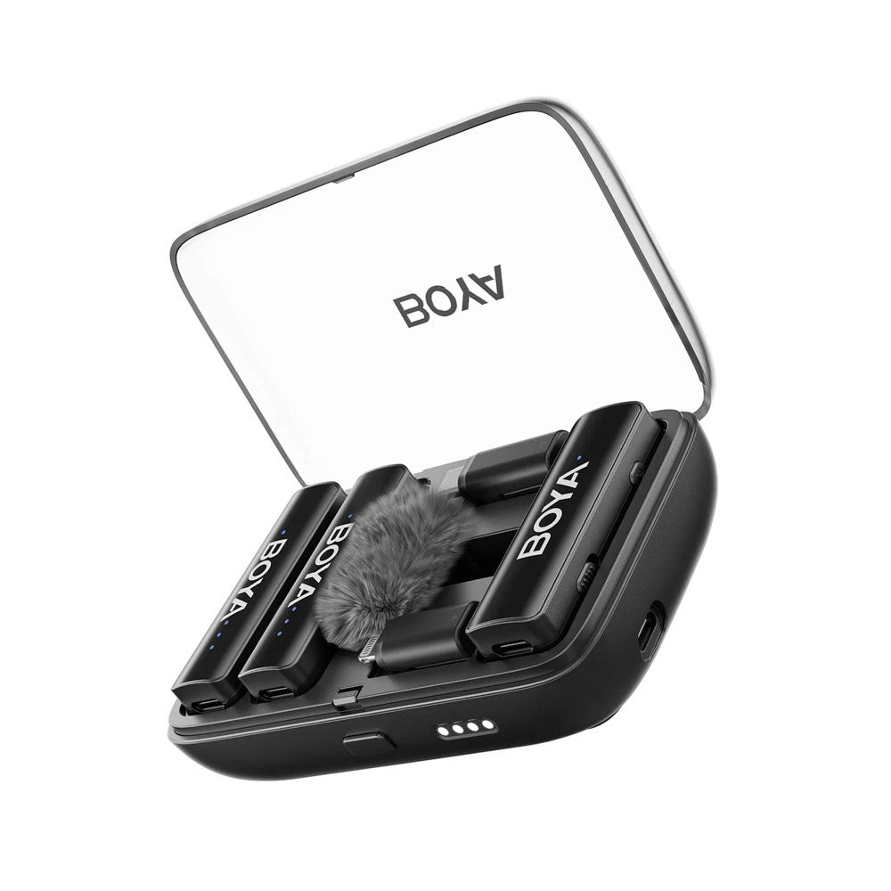BOYA BOYALINK Trådløst Mikrofon - Lightning / USB-C / 3.5mm Minijack - Sort
