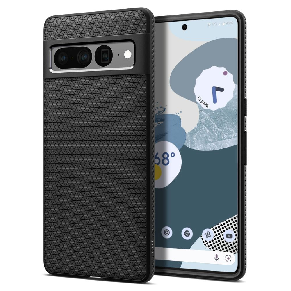 Google Pixel 7 Pro Spigen Liquid Air Bagside Cover - Sort