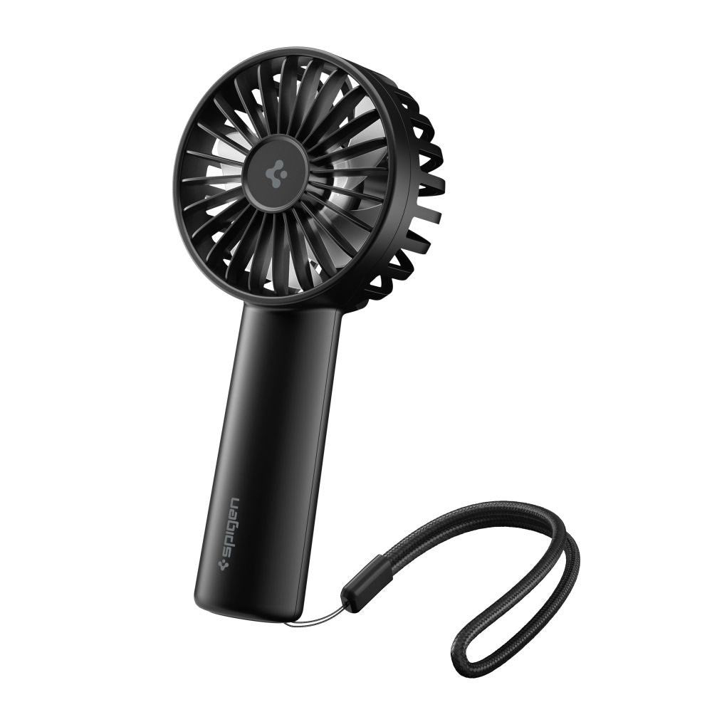 Spigen Mini Bærbar Håndholdt Ventilator m. Strop - Sort