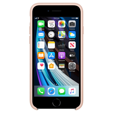 Original Apple iPhone SE (2022 / 2020) / 8 / 7 Silicone Cover - Chalk Pink (MN6G3ZM/A)