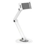 Deltaco Universal Tablet- / Mobilstander til Bord - Mål: 4.7 - 12.9" - Hvid