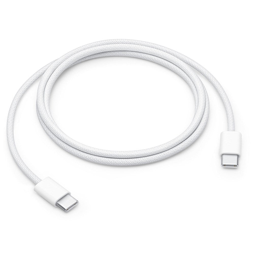 Original Apple USB-C til USB-C Woven Kabel 60W - 1m - Hvid (MQKJ3ZM/A)