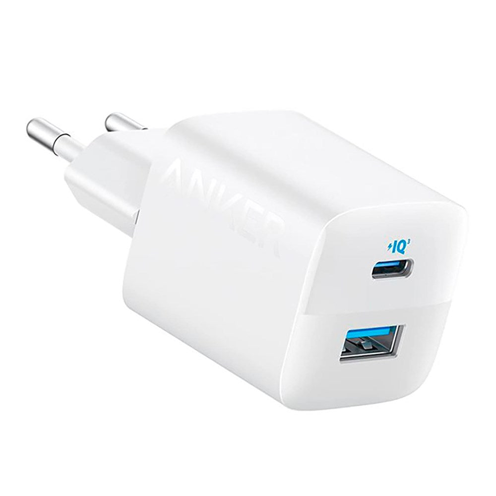 Anker 323 Vægoplader 33W m. USB-A & USB-C - Hvid