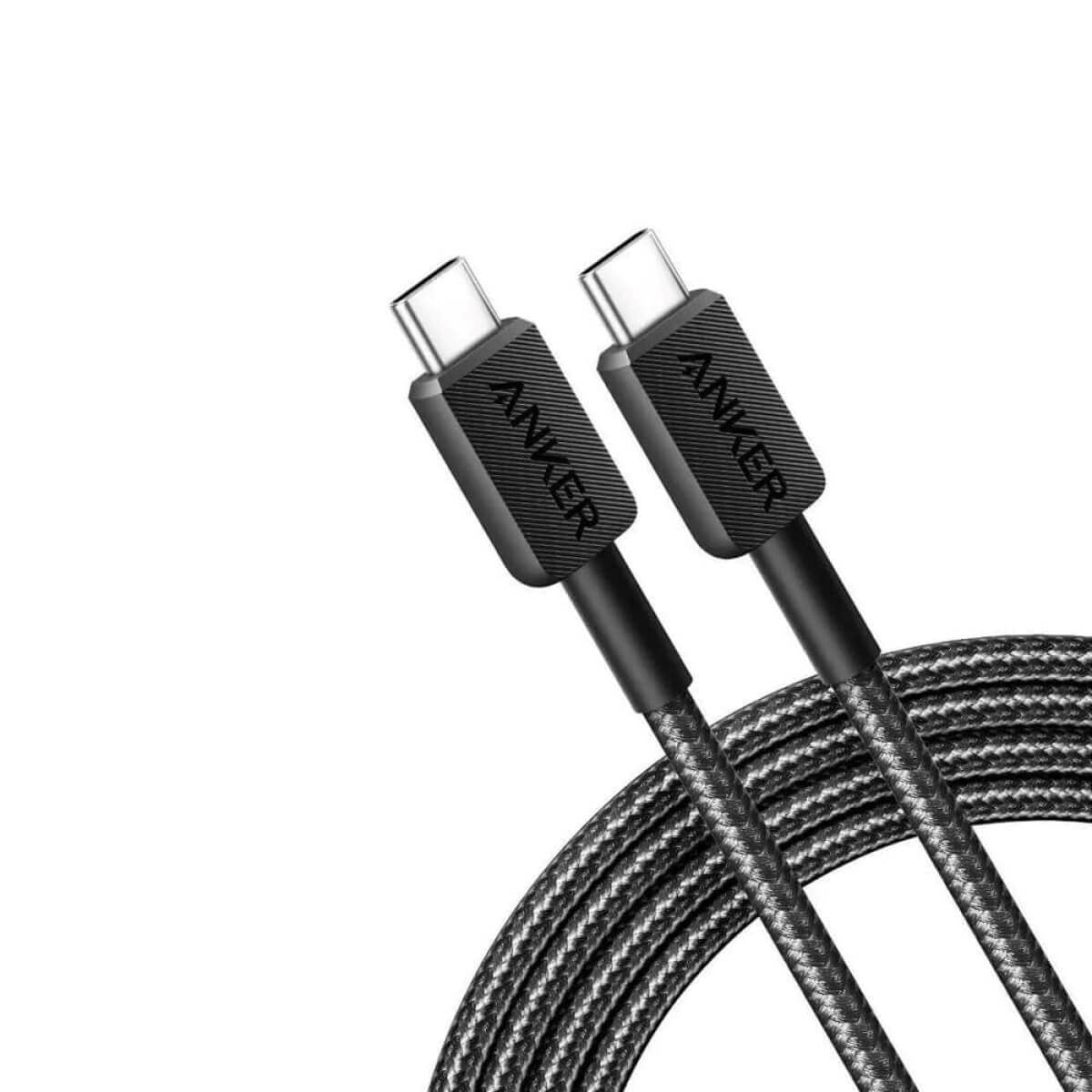 Anker 310 Nylon USB-C - USB-C Kabel 240W / 90Cm - Sort