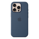 Original Apple iPhone 16 Pro Silikone Bagside Cover - MagSafe Kompatibel - Denim (MYYK3ZM/A)